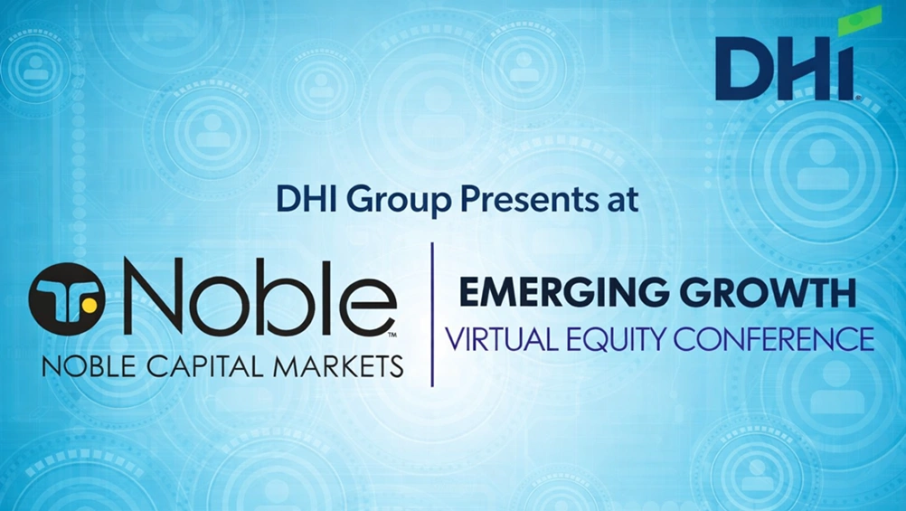 DHI Group Presents at the Noble Capital Markets Emerging Growth Virtual Equity Conference