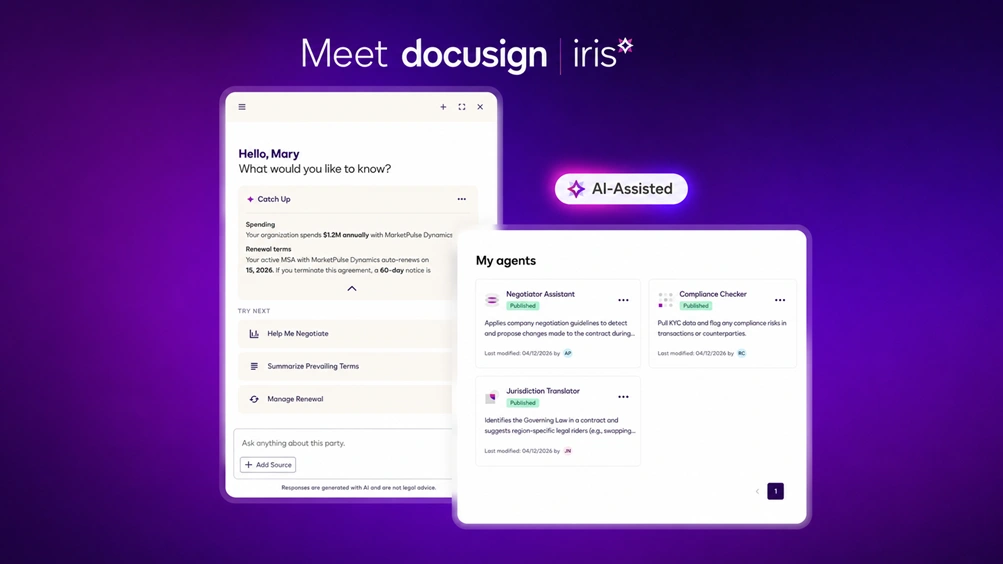 Docusign Announces Agentic Contract Workflows for In-House Legal Teams