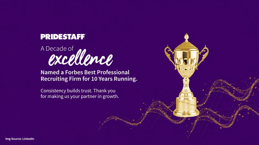 PrideStaff Named to Forbes' Best Professional Recruiting Firms List