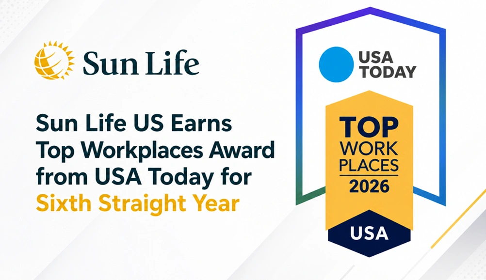Sun Life U.S. receives Top Workplaces award from USA Today