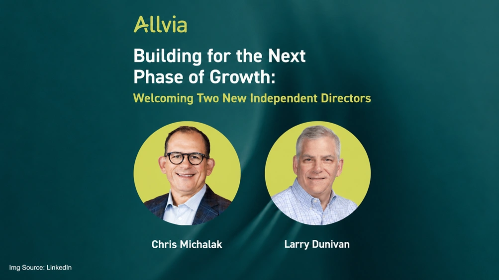 Allvia Names Industry Veterans Chris Michalak and Larry Dunivan as Independent Directors